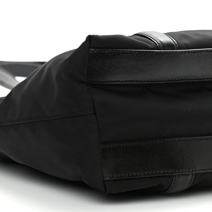 Prada Tessuto Nylon Saffiano Tote Black 9 of 10