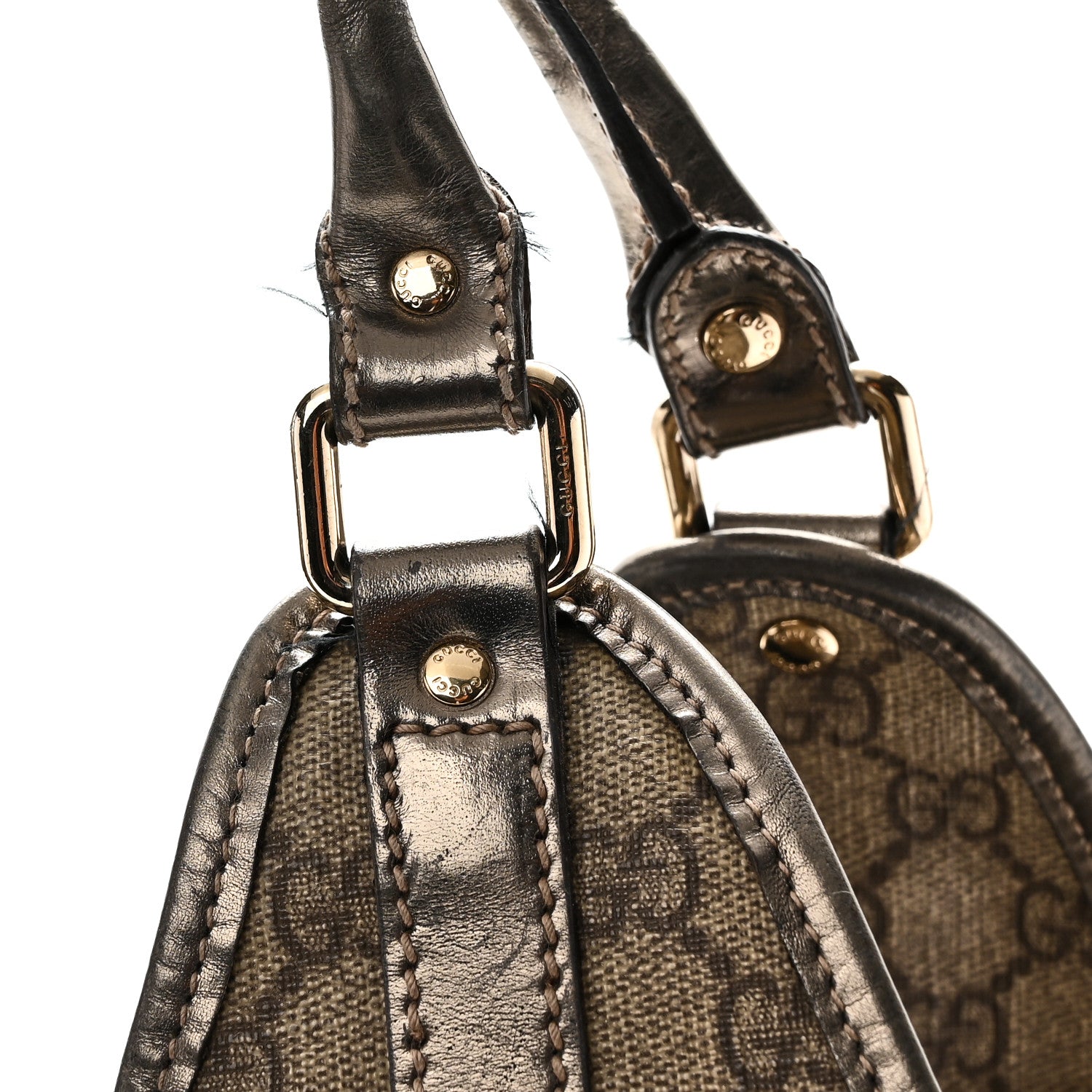Gucci GG Plus Monogram Web Large Joy Shoulder Bag Metallic 12 of 12