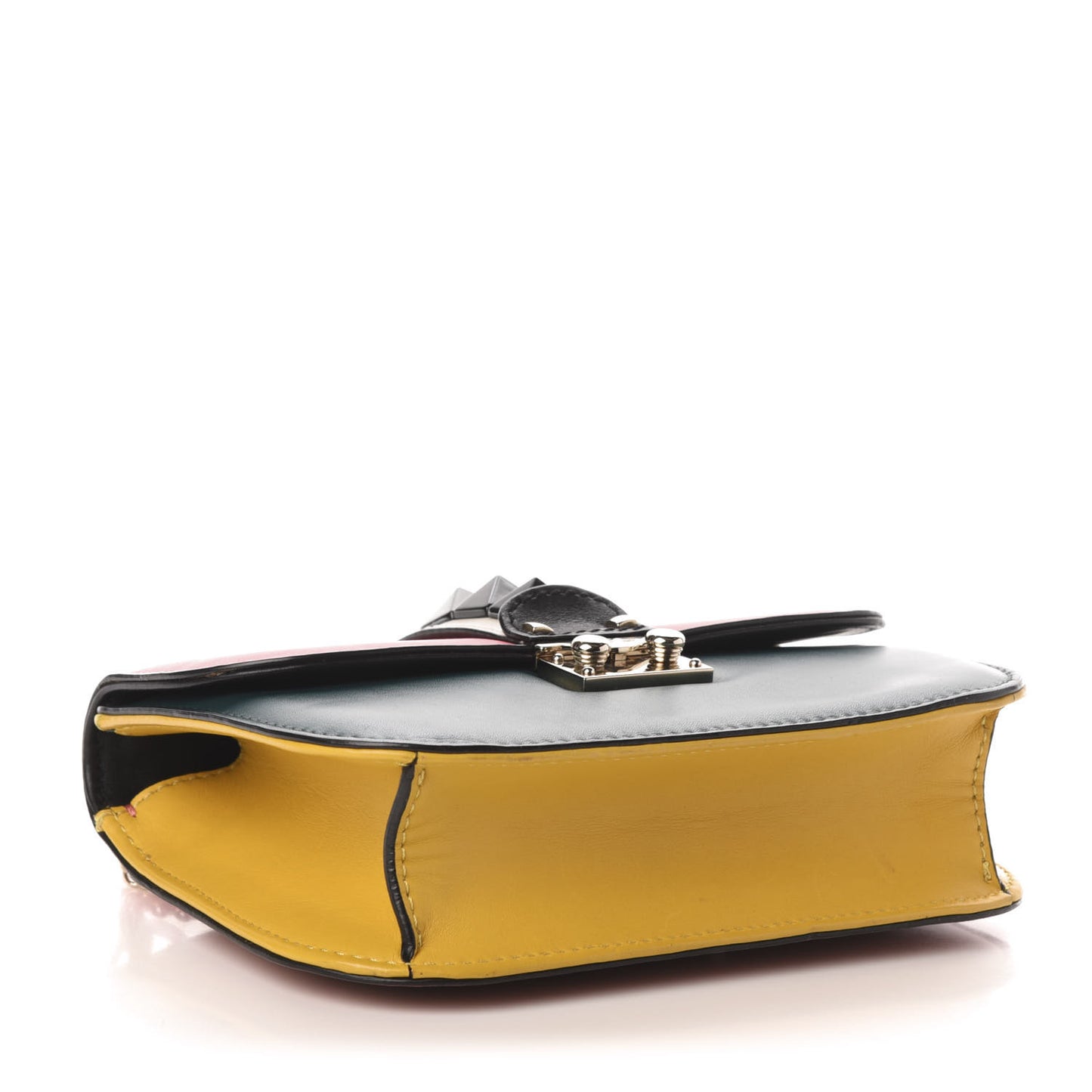 Vitello Small Glam Lock Rockstud Flap Multicolor