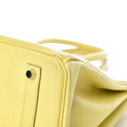 Hermes Epsom Birkin 35 Lime 36 of 38