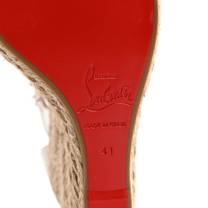 Christian Louboutin Calfskin Chocazeppa Spikes 120 Platform Wedge Sandals 41 Bianco 7 of 9