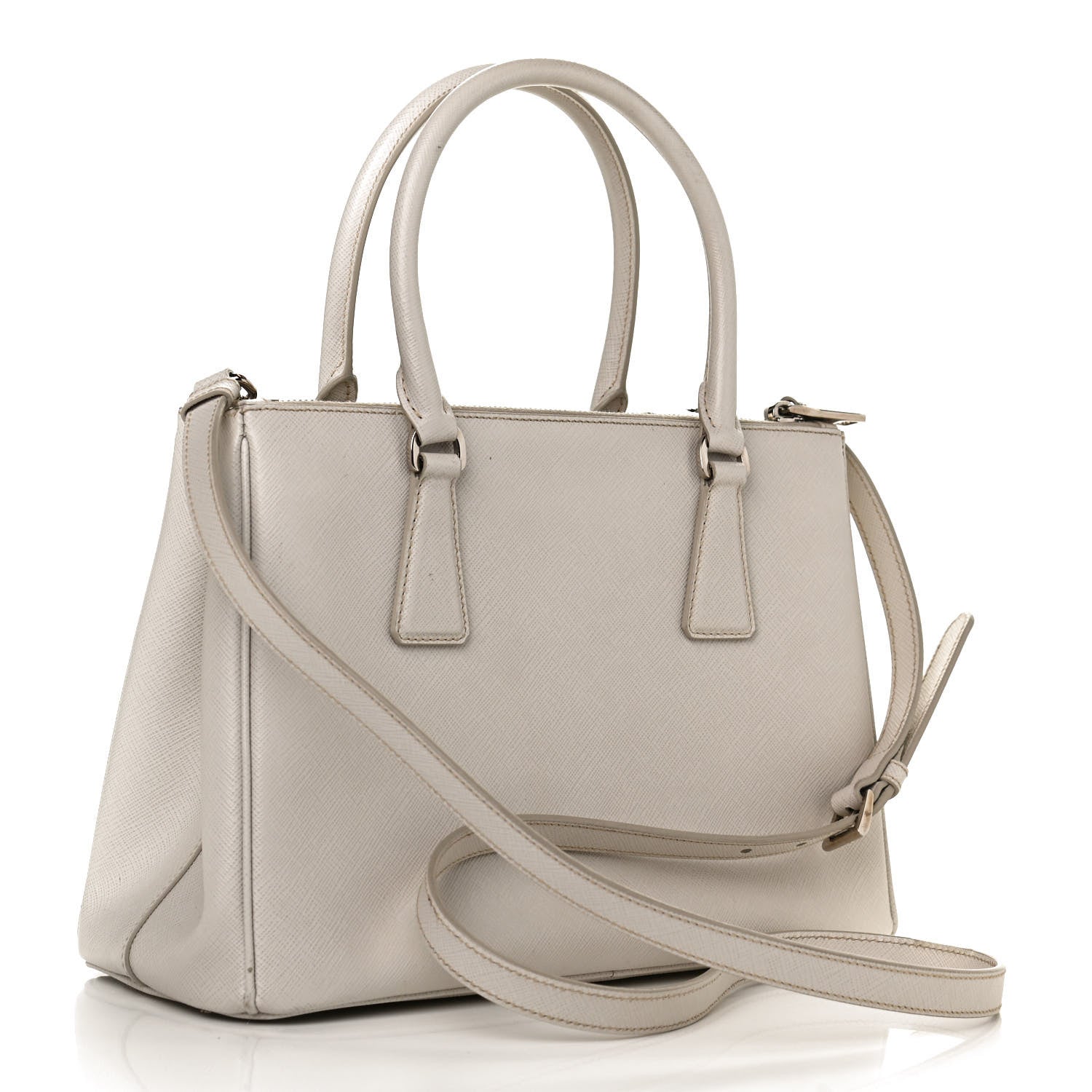 Prada Saffiano Medium Galleria Double Zip Tote Pomice 2 of 11