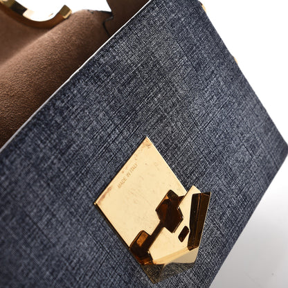 Jimmy Choo Denim Calfskin Lockett Petite Shoulder Bag Light Indigo 10 of 11