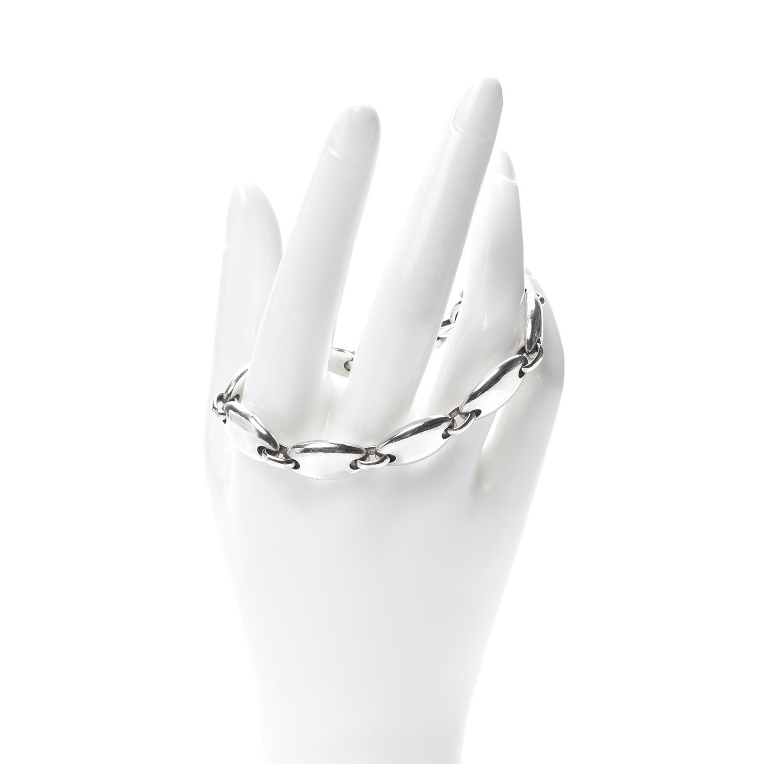 Tiffany Sterling Silver Pebble Link Bracelet 2 of 5