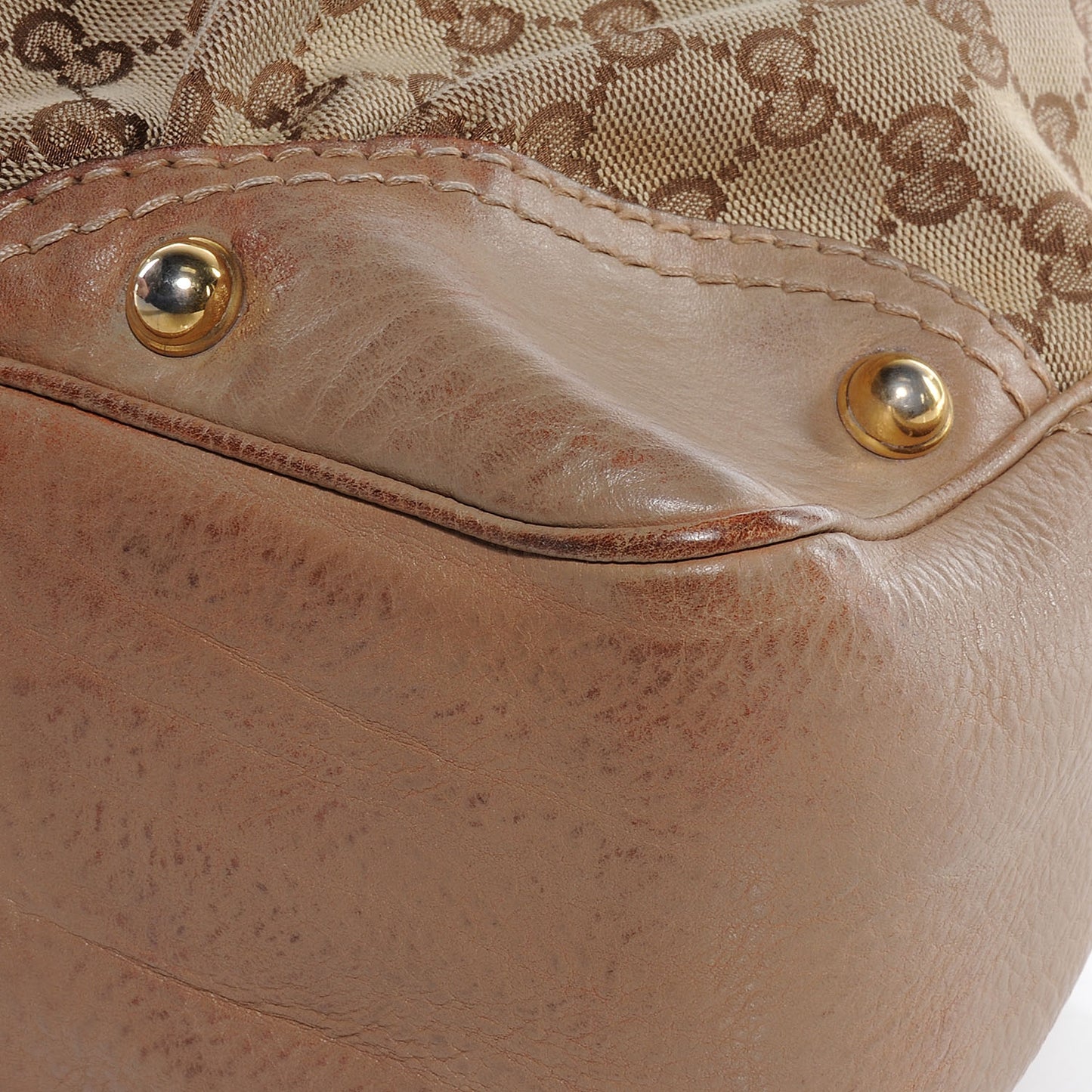 Monogram GG Medium Jockey Hobo Shoulder Bag Beige