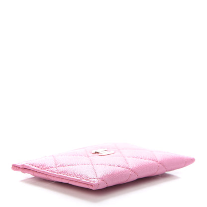 Chanel Caviar Quilted Card Holder Pink 4 of 9