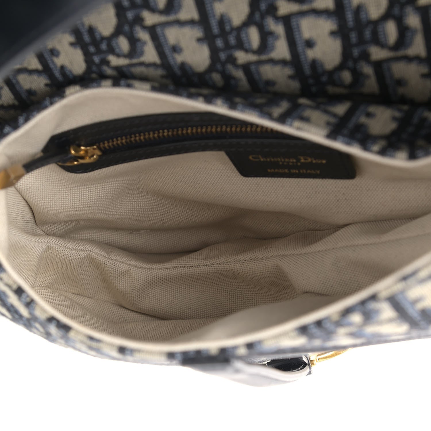 Christian Dior Oblique Saddle Bag Blue 5 of 9