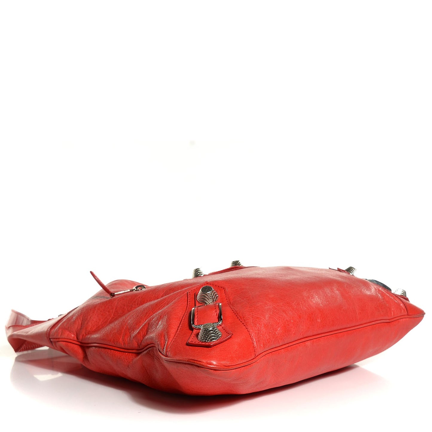 Agneau Giant 21 Silver Hardware Besace Hobo Vermillion