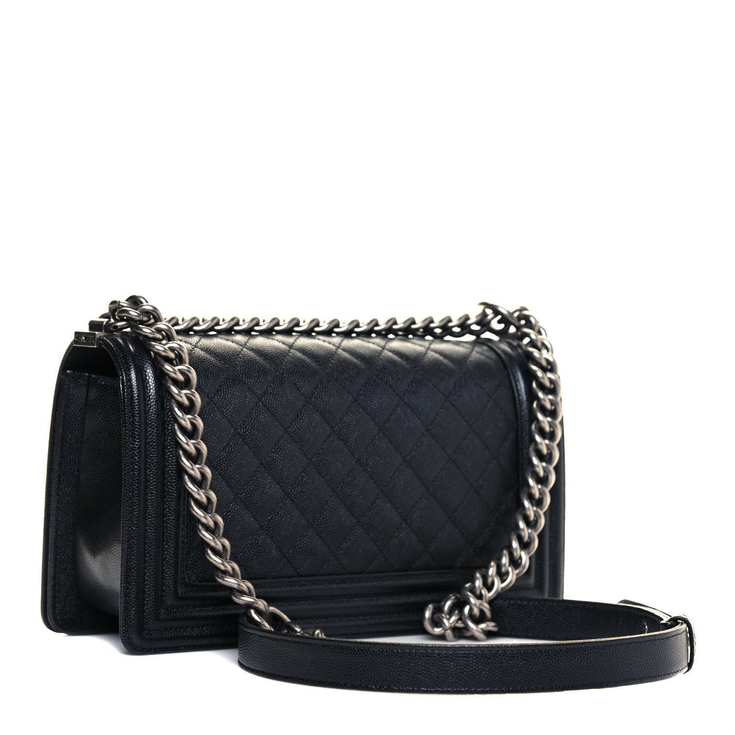 Chanel Caviar Quilted Medium Boy Flap Black 3 of 13