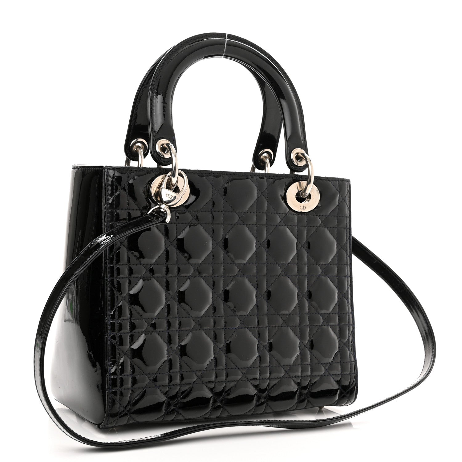 Christian Dior Patent Cannage Medium Lady Dior Black 3 of 9
