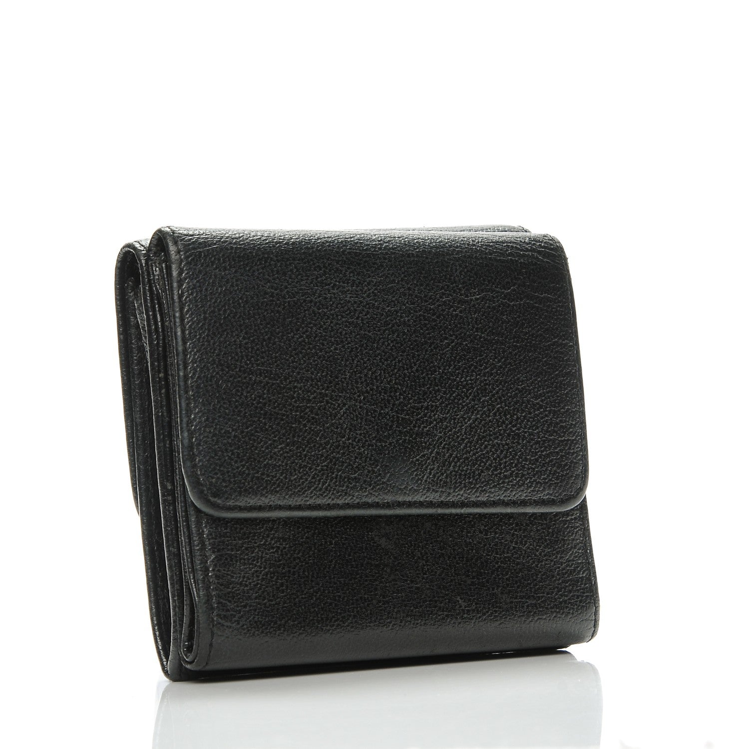 Chanel Goatskin Compact CC Flap Wallet Black 3 of 9
