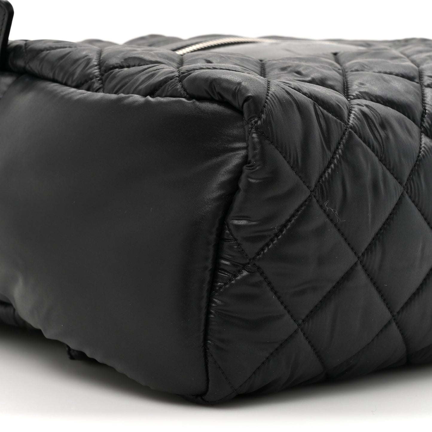 Nylon Quilted Coco Cocoon Backpack Black