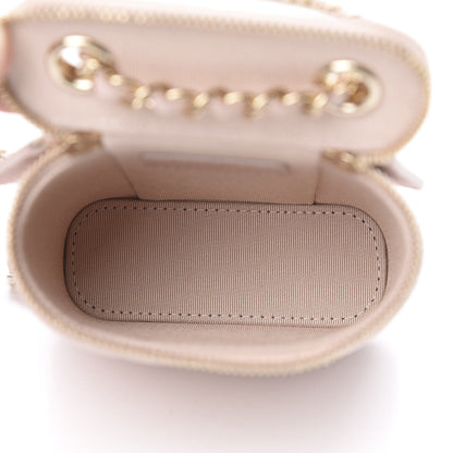 Chanel Caviar Quilted Small Vertical Coco Beauty Vanity Case With Chain Light Pink 5 of 11