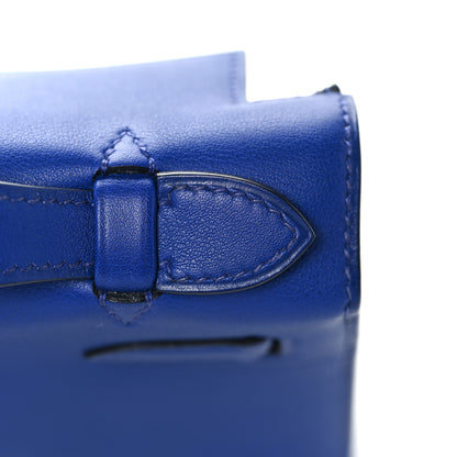 Hermes Swift Kelly Pochette Clutch Bleu Electrique 10 of 28