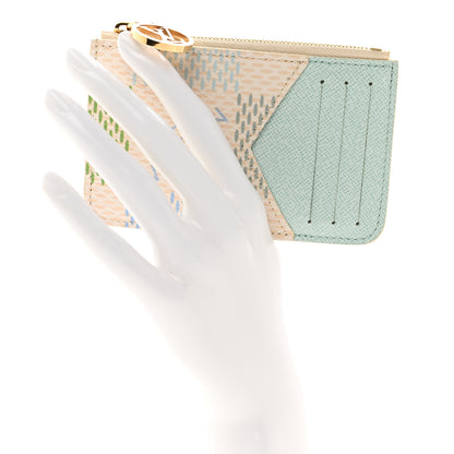 Louis Vuitton Damierlicious Zipped Romy Card Holder Pistachio Green 2 of 7