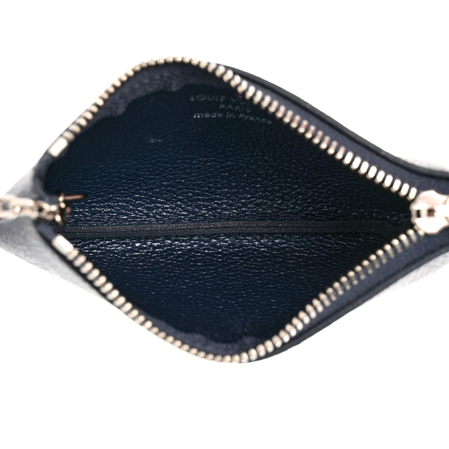 Metallic Empreinte Monogram Giant Key Pouch Navy Nacre