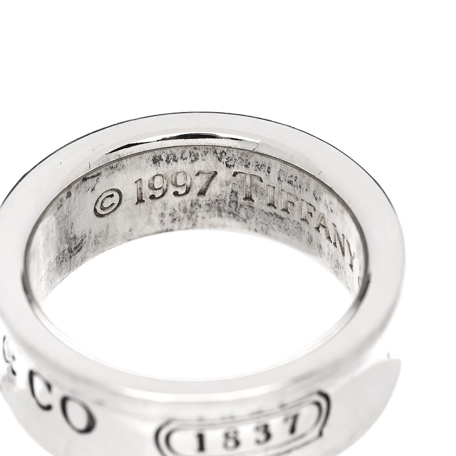 Tiffany Sterling Silver 1837 Band Ring 47 4.25 4 of 5