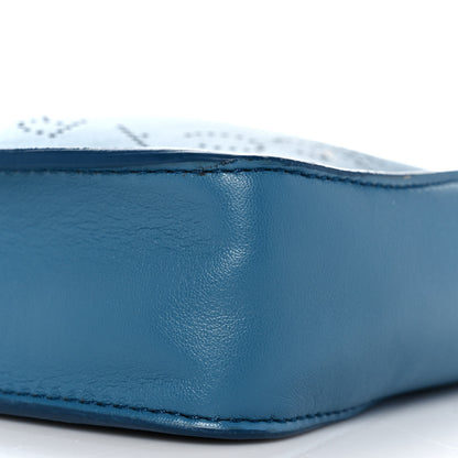 Stella McCartney Eco Alter Nappa Perforated Logo Mini Crossbody Teal 4 of 6