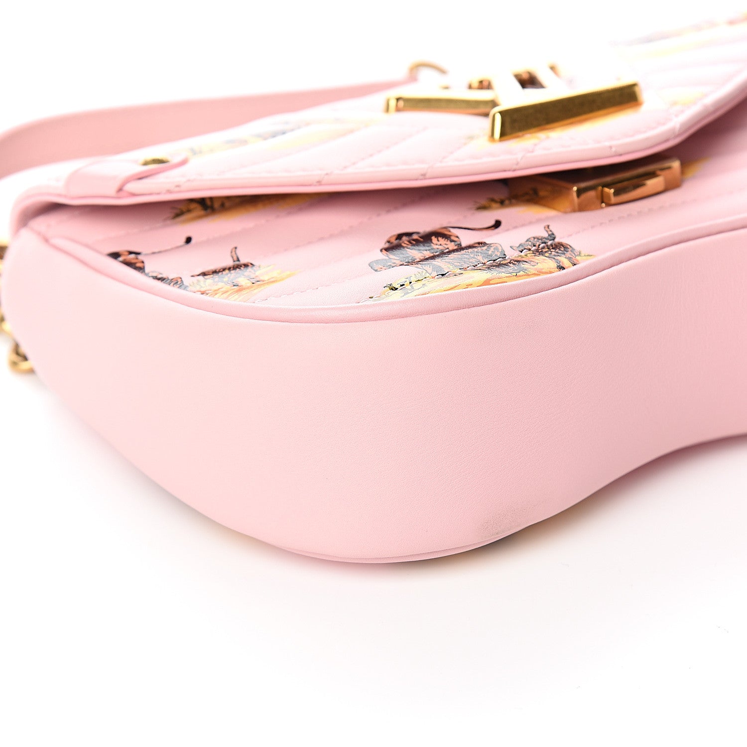 Louis Vuitton Calfskin Leopard Print New Wave Chain PM Light Pink 6 of 9