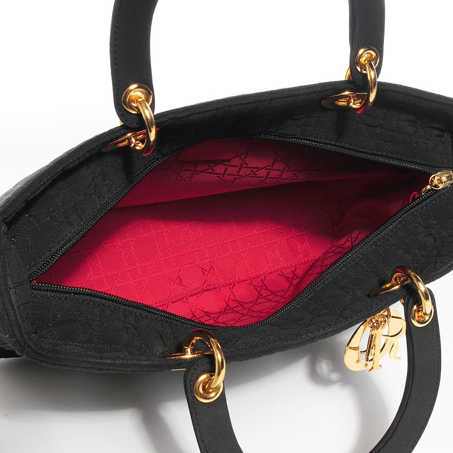 Nylon Cannage Large Lady Dior Black