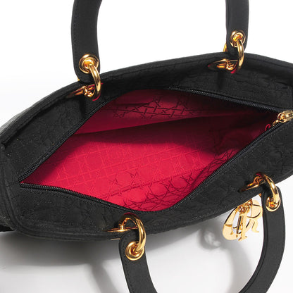 Christian Dior Nylon Cannage Large Lady Dior Black 5 of 8