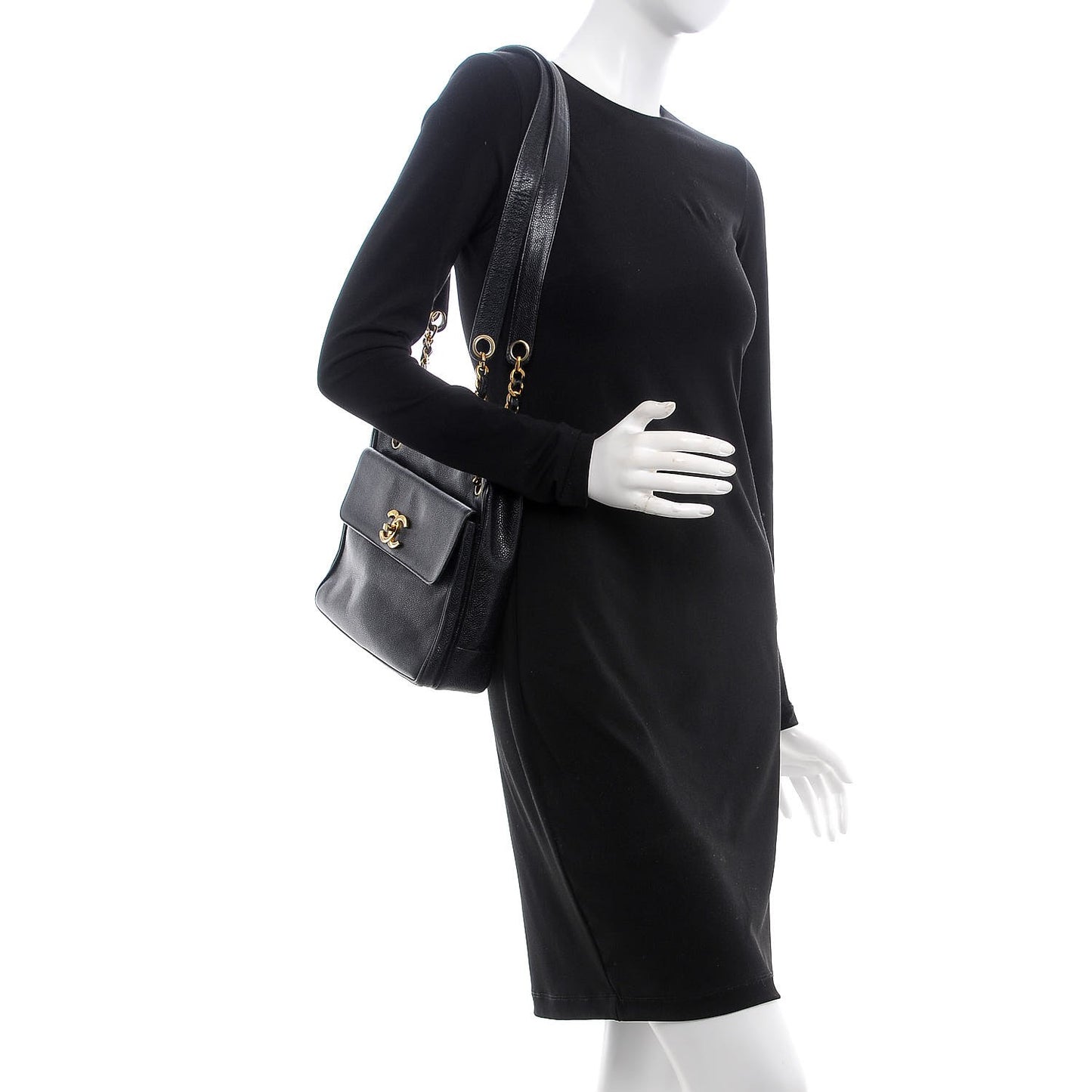 Caviar Shoulder Bag Black