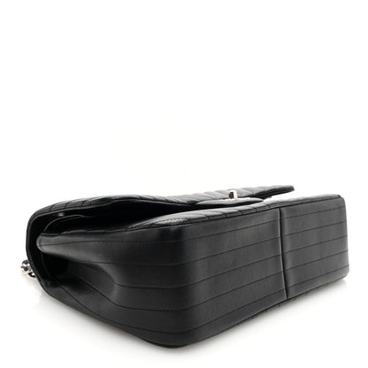 Chanel Lambskin Chevron Quilted Jumbo Double Flap Black 4 of 10