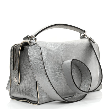 Fendi Cuoio Romano Lux Selleria Lei Boston Tote Argento 2 of 18