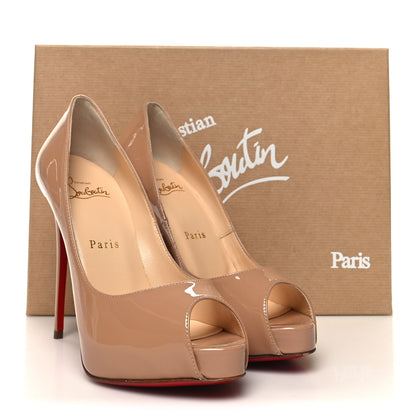 Christian Louboutin Patent New Very Prive 120 Pumps 36 Nude 9 of 9