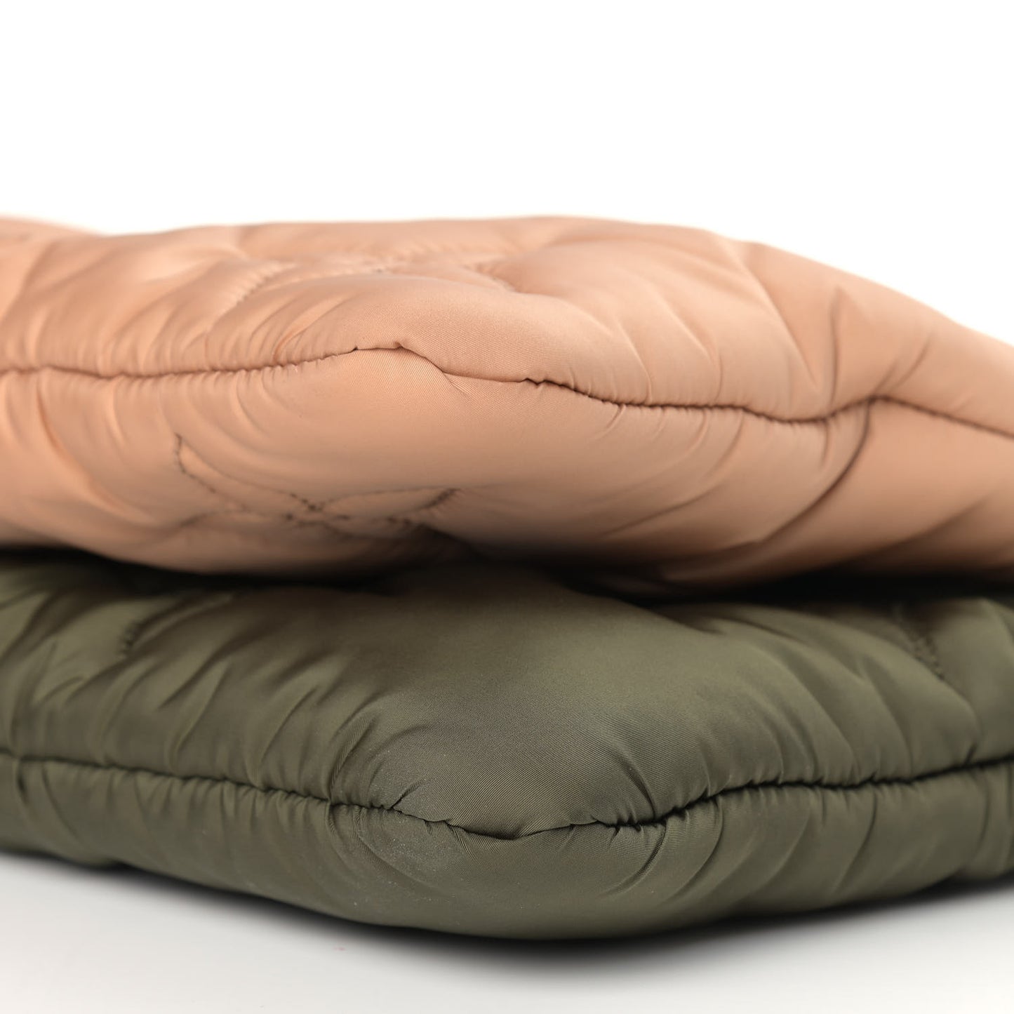 Econyl Monogram Pillow Maxi Multi Pochette Accessories Kaki Beige