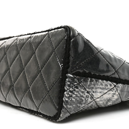 Chanel Vinyl Funny Tweed Patchwork Tote Grey 10 of 10