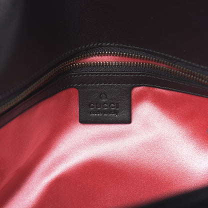 Gucci Velvet Matelasse Loved Embroidered Medium GG Marmont Shoulder Bag Black 6 of 10