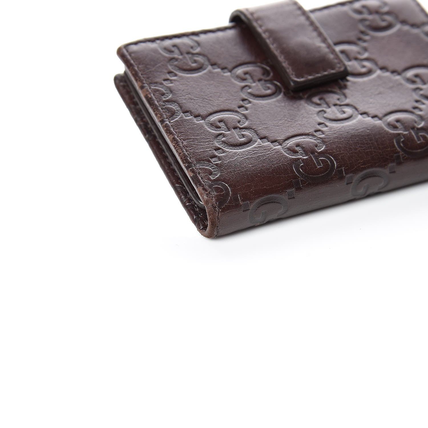 Gucci Guccissima Marguax Calfskin Avel Card Holder Wallet Chocolate 5 of 12