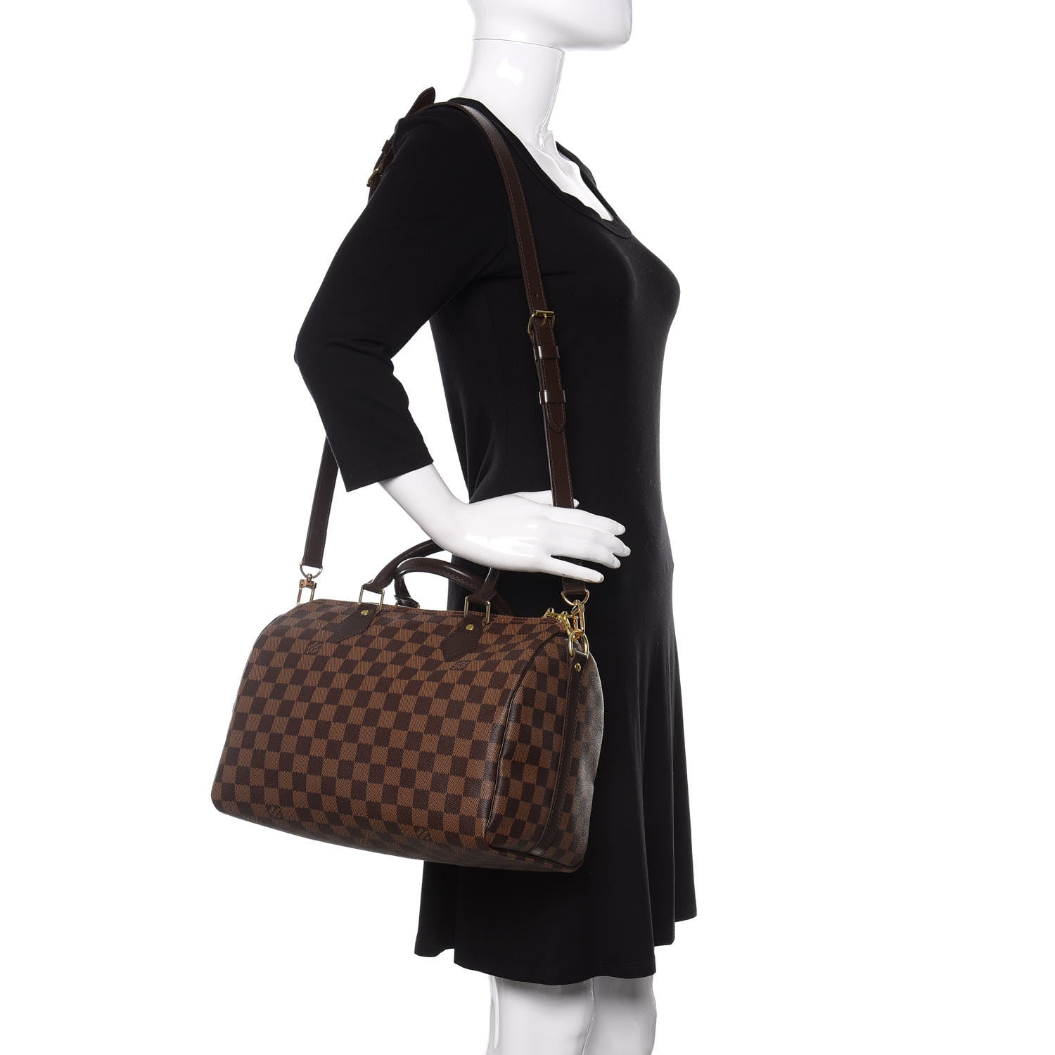 Louis Vuitton Damier Ebene Speedy Bandouliere 30 2 of 11