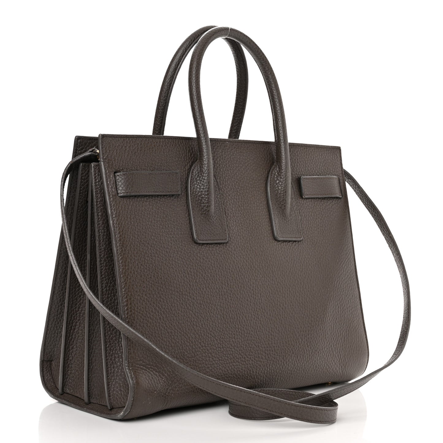 Grained Calfskin Small Sac De Jour Fog