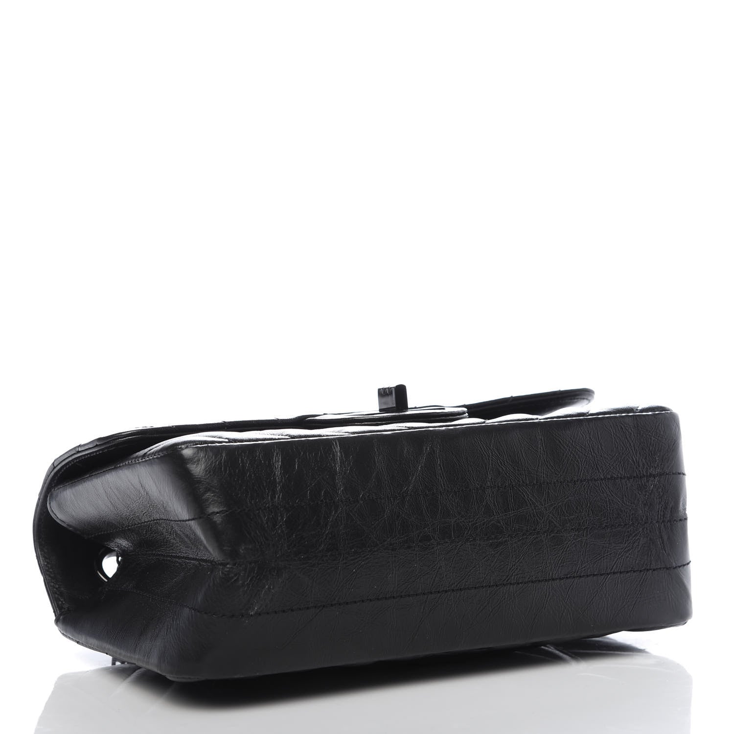 Chanel Aged Calfskin Chevron Quilted 2.55 Reissue Mini Flap So Black 4 of 13