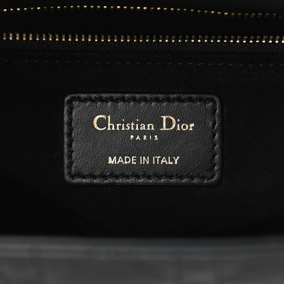 Christian Dior Lambskin Cannage Medium Lady Dior Black 6 of 11