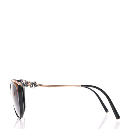 Bulgari Acetate Crystal Flower Sunglasses 8089 Black 3 of 8