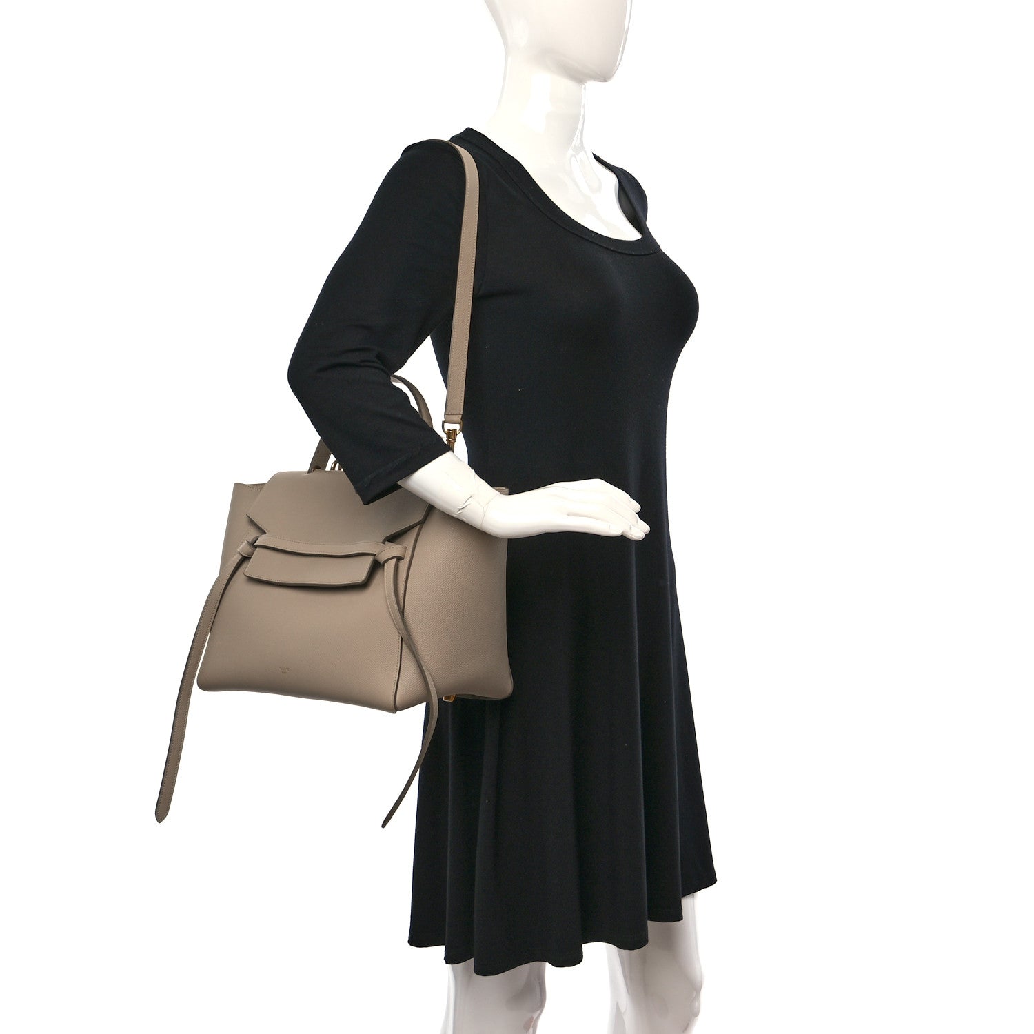 Celine Grained Calfskin Mini Belt Bag Light Taupe 2 of 8