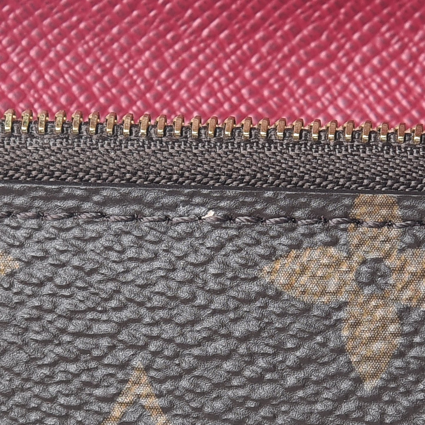 Monogram Rosalie Coin Purse Fuchsia