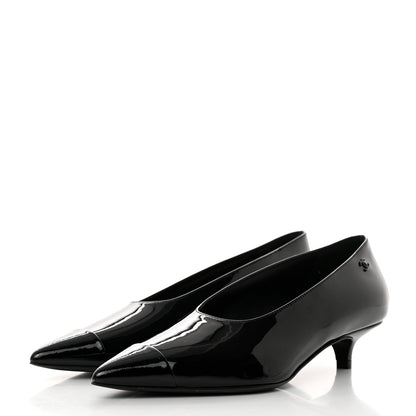 Chanel Patent Pumps 36.5 Black 3 of 9