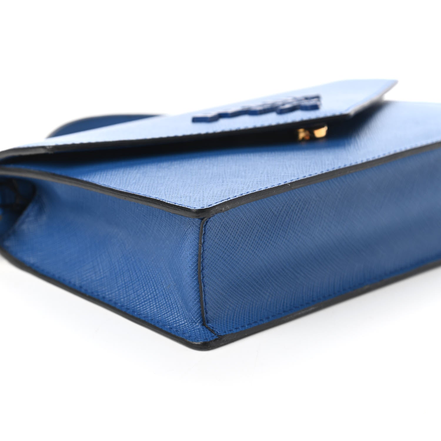 Prada Saffiano Envelope Chain Shoulder Bag Bluette 6 of 9
