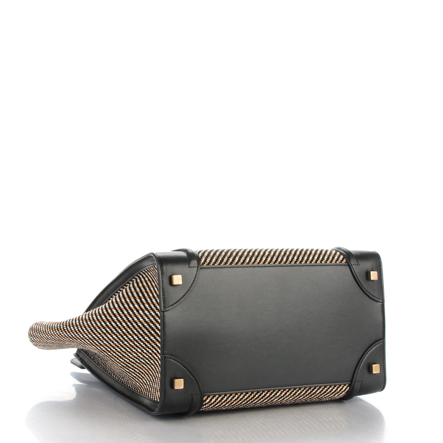 Celine Twill Smooth Calfskin Mini Luggage Dune Black 4 of 8