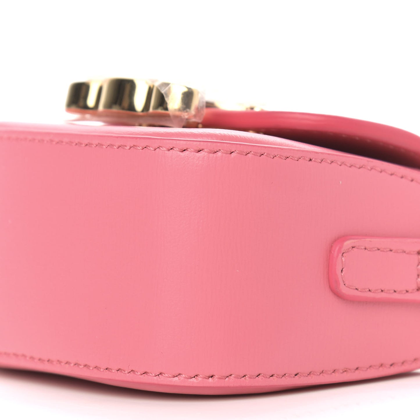 Calfskin Triomphe Airpods Case With Strap Flamingo