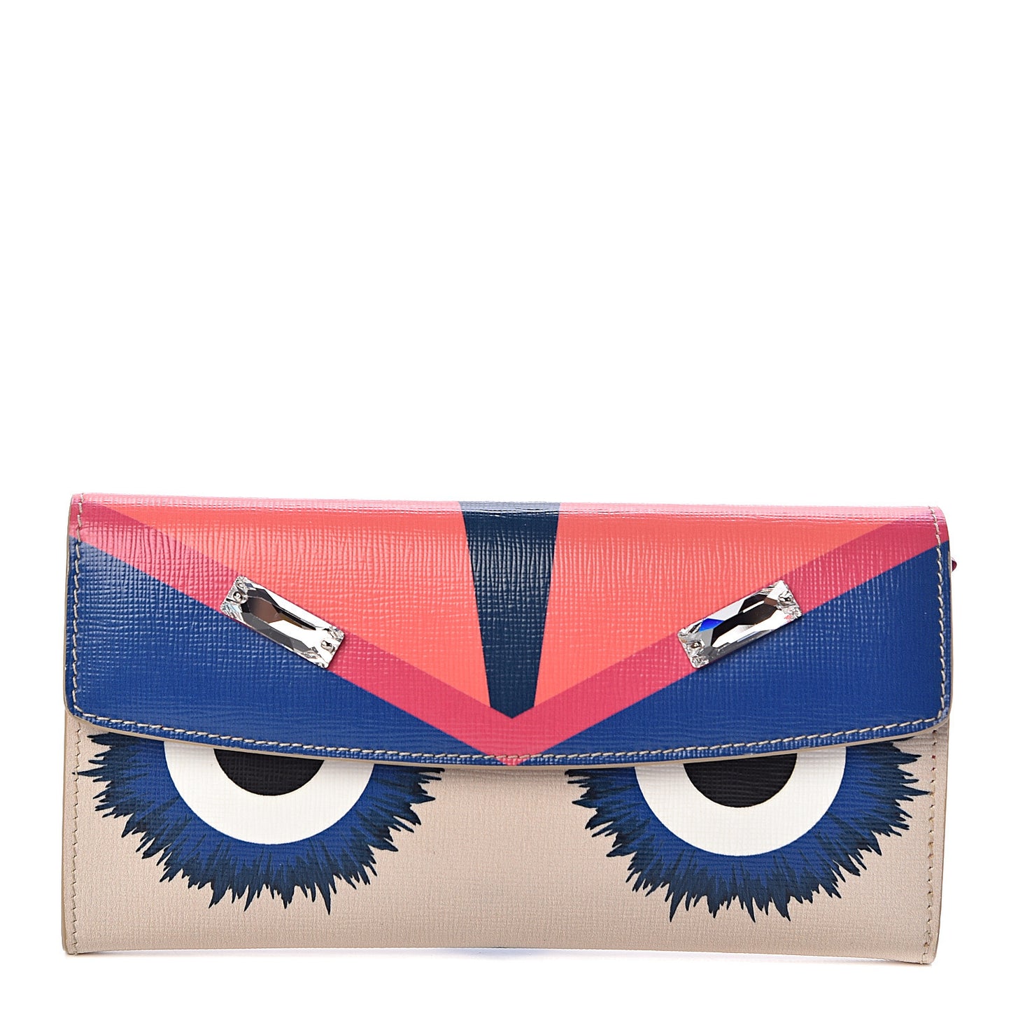 Vitello Elite Crystal Eye Monster Simply Continental Wallet Bellini Multicolor