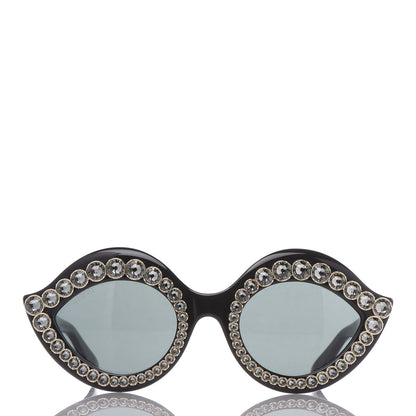Gucci Acetate Crystal Studded Cat Eye Sunglasses GG3867/S Black 3 of 8