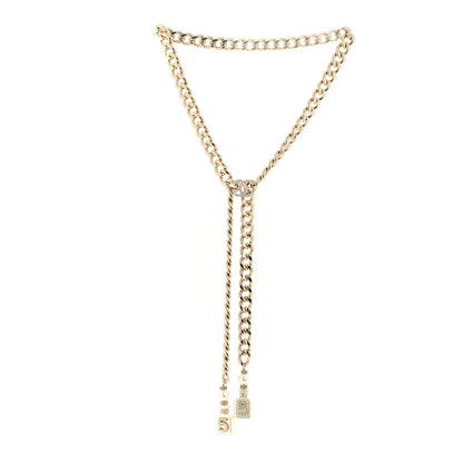Chanel Resin Crystal CC No 5 Perfume Bottle Necklace 3 of 7