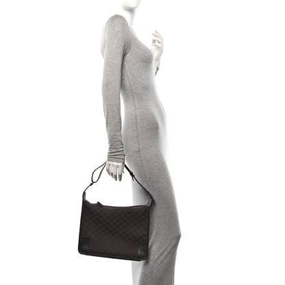 Gucci Nylon Monogram Shoulder Bag  Dark Brown 2 of 11
