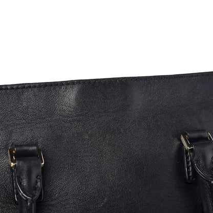 Valentino Garavani Vitello Small Rockstud Double Handle Tote Black 8 of 12