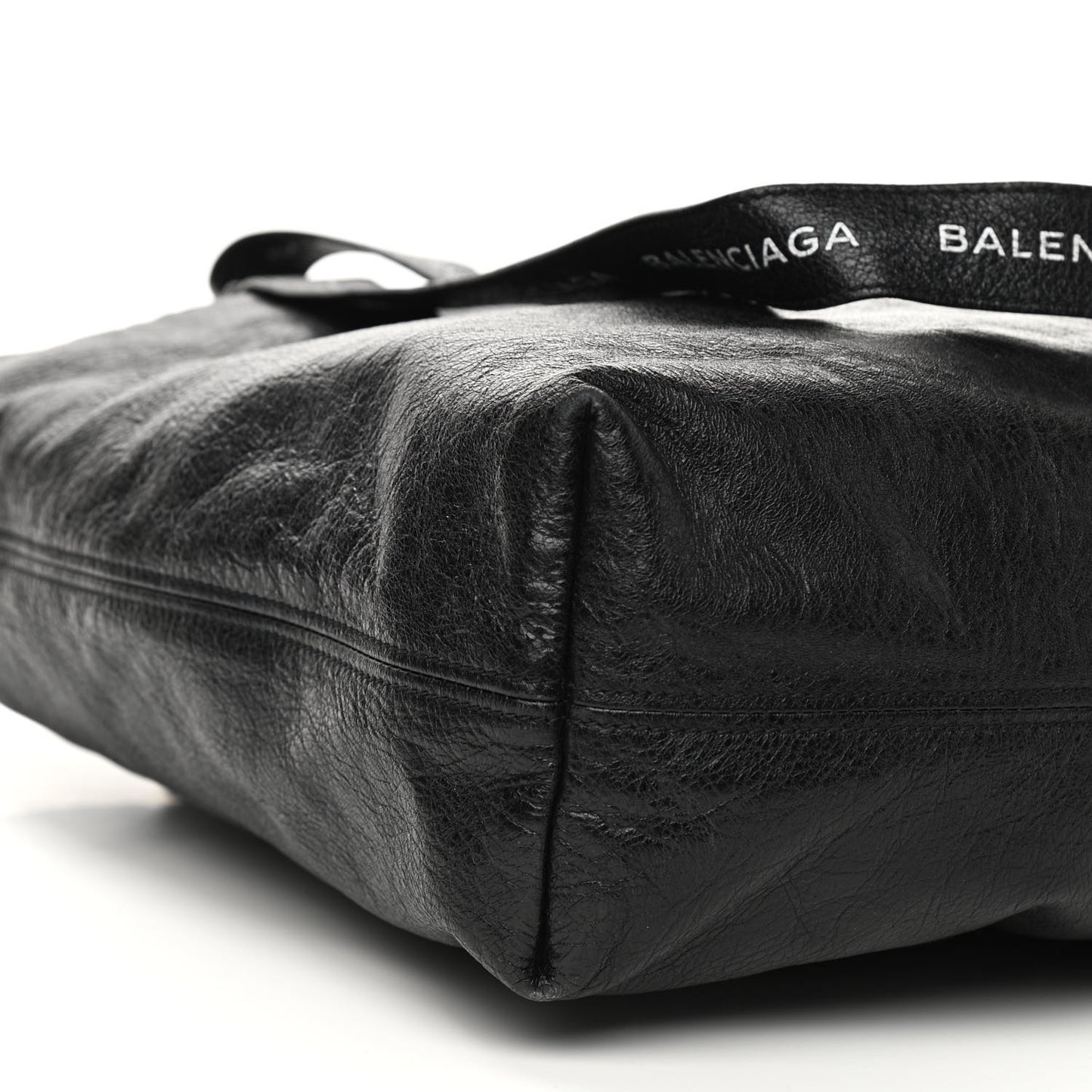 Agneau Logo Printed Carry Tote S Black